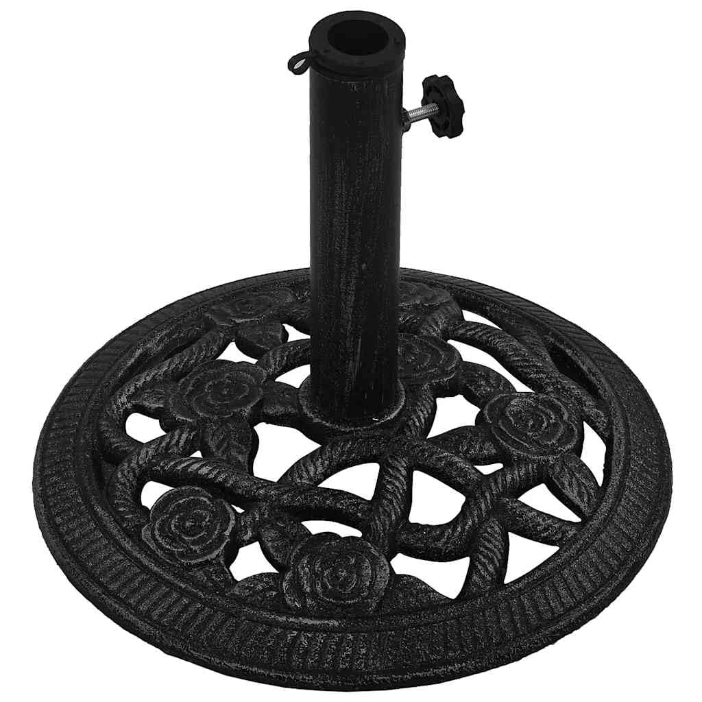 Questa Base per ombrellone in ghisa Verde da 23,9 libbre (10,8 kg) - Supporto da Esterno Resistente da 17,7" (45 cm) con Design Floreale Antiscivolo per Giardino Include Adattatore di Stabil