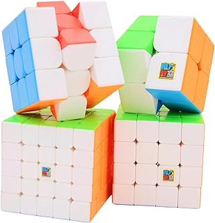Bukefuno MoYu Meilong 2x2 3x3 4x4 5x5 Speed Cube Gift Box Set Stickerless Magic Puzzle Cubes Speed Cubing Bundle 2x2x2 3x3x3 4x4x4 5x5x5 Puzzle Cube