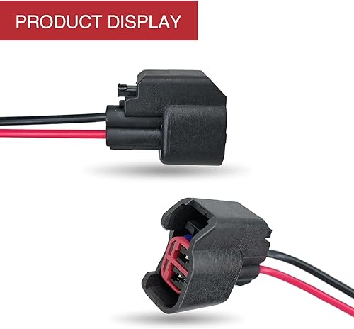 Miniatura 4 de 2 conectores de inyector de combustible para automóvil, conector de arnés de inyector de combustible EV6 EV14 con cable, conector de reparación de