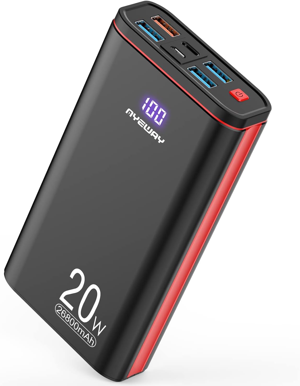 Ayeway Fast Charging Battery Pack 26800mAh Portable Charger with 5 outputs
