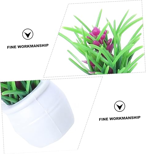 Miniatura 8 de KONTONTY 7 piezas de mini plantas en maceta, decoración del hogar, plantas de seda, mini casa de muñecas, plantas suculentas en maceta en miniatura,