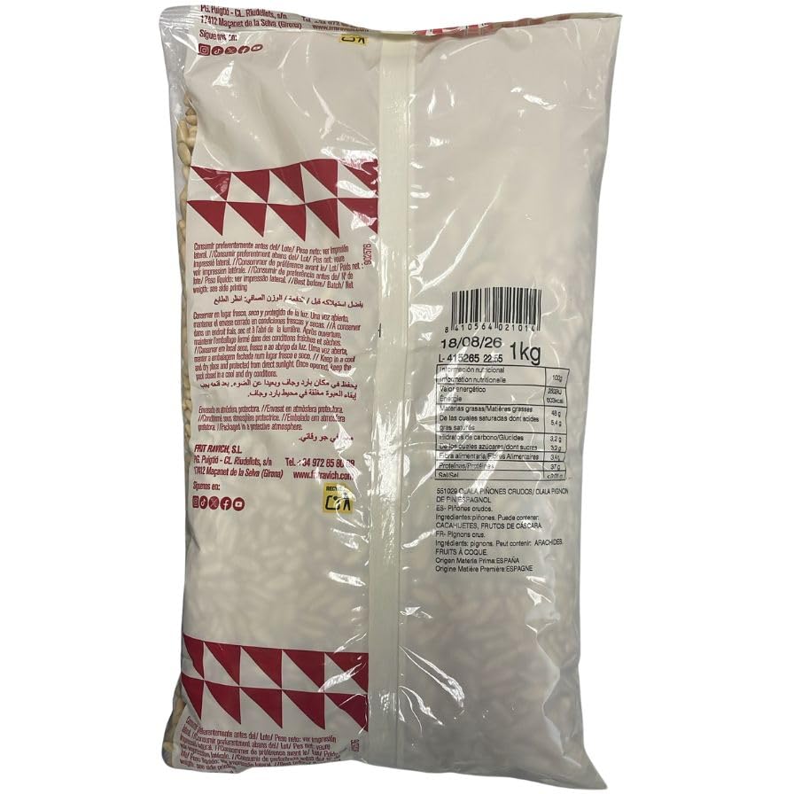 Piñones Españoles Extra Sin Gluten 1 kg FS Frit Ravich
