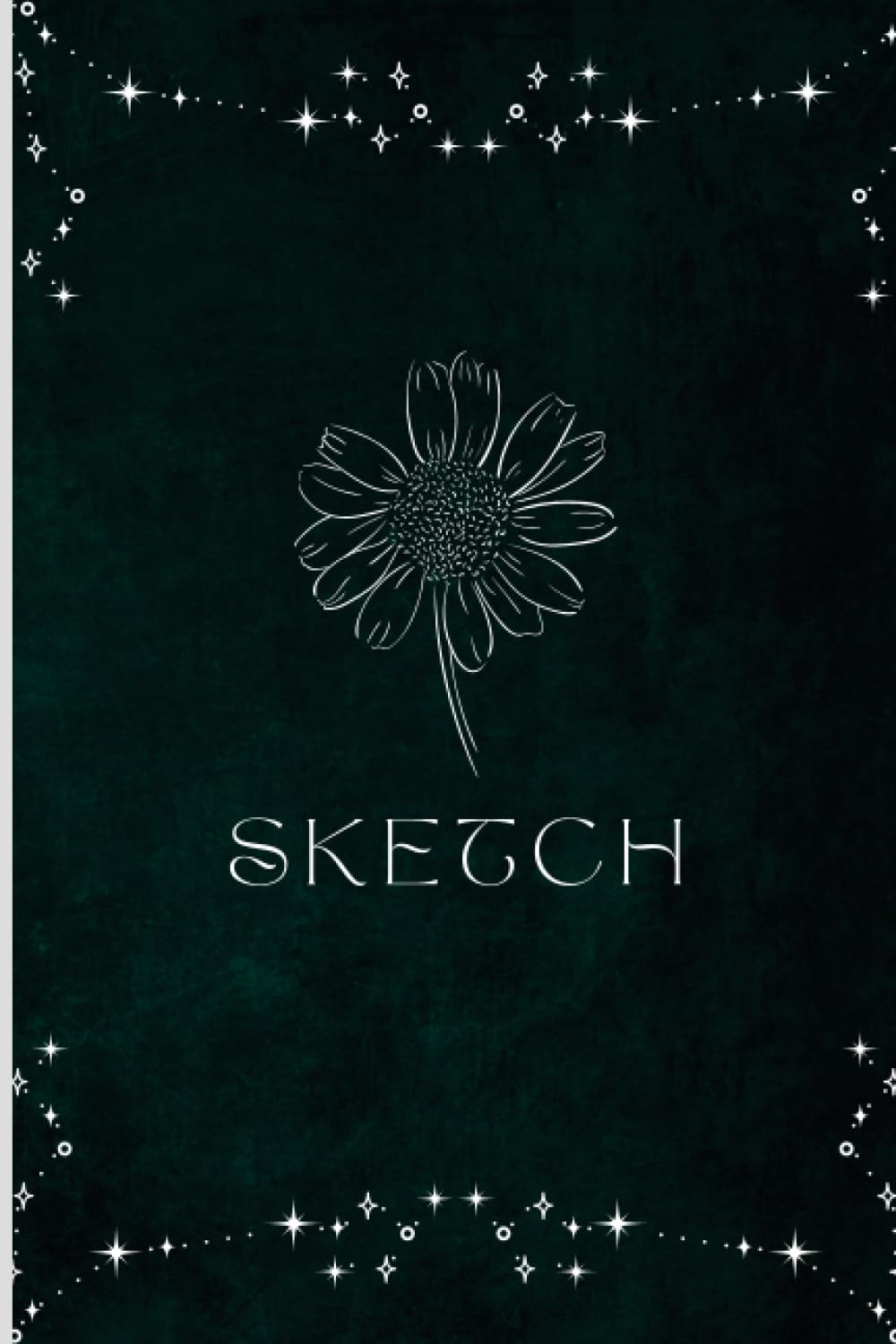 Sketch Book: Sketchbook For Artist Drawing Blank Paper Pad 6" x 9" - Notebook 150 Pages Blank Paper Book For All Ages Flower Sparkles