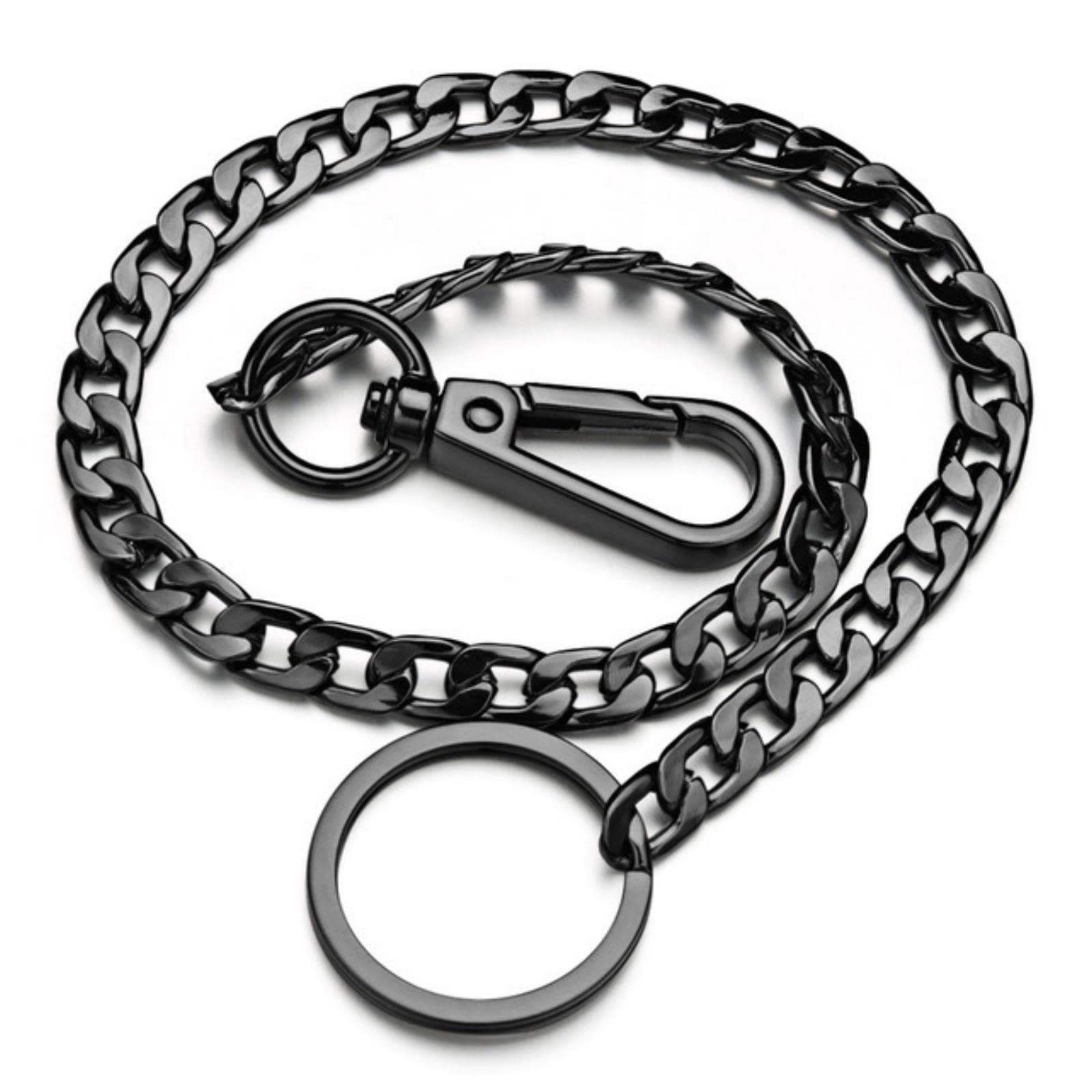 Rrriot Men's Black Cunluna Keychain 42Cm Long Metal Keychain Wallet Belt Chain Rock Punk Trousers Pant Hiphop Jewelry Key Ring Chain