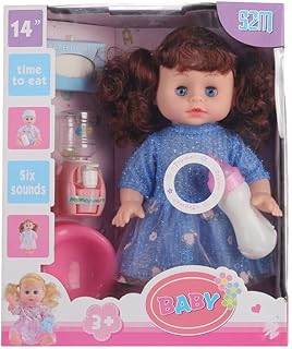 لعبة عروسة 212-1 مكونة من 5 قطع مع 6 أصوات من ثري ايه، متعددة الألوان