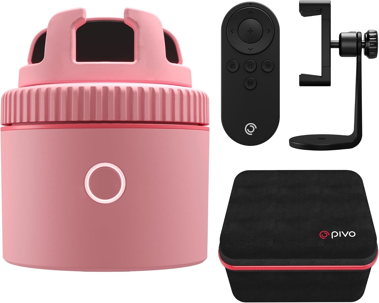 Pivo Equestrian Starter Pack Auto Tracking Phone Holder, Face, Body &amp; Horse Tracker, 360° Rotation, 6 Speed, Stand for Video Recording (Pink)
