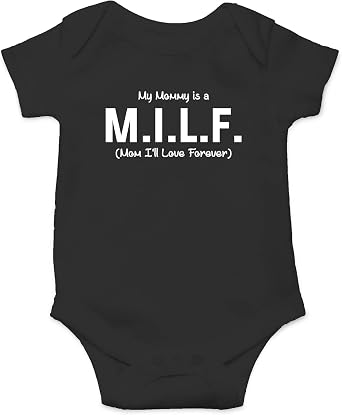 CBTwear My Mommy Is A MILF - Baby Clothes - Funny Newborn Bodysuit Outfits for Boys and Girls