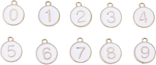 Vista 18 de Enamel Letras Números Constelación Palabra Sonrisa Cara Encantos, Metal, No es una piedra preciosa Encantos esmaltados A-Z 2 juegos,Abalorio