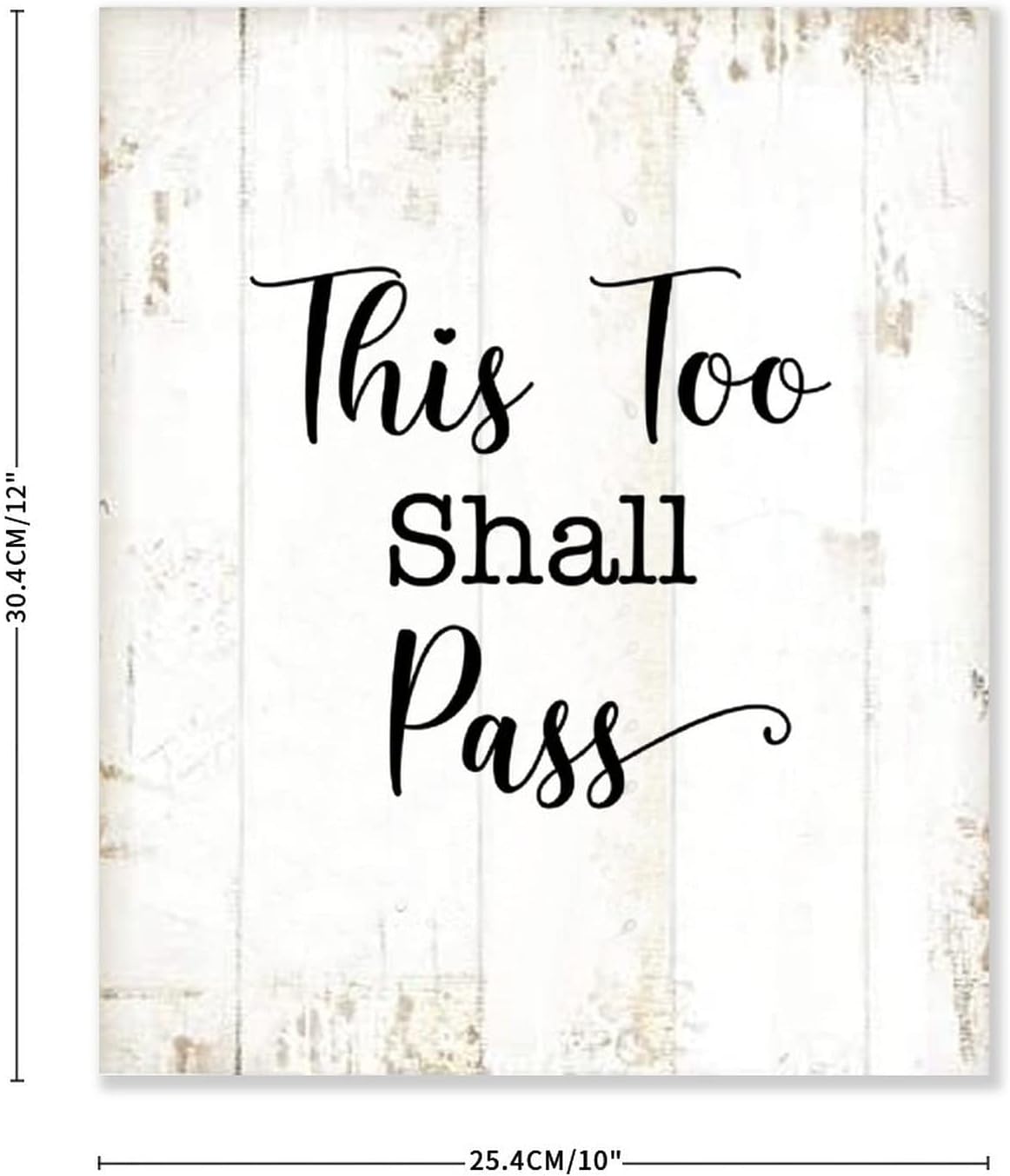Aihesui Vintage 10×12 in Wood Sign This Too Shall Pass Kitchen Home Farmhouse Living Diningroom Wall Decor Funny Shabby Wooden Pallet, White-style : Home & Kitchen