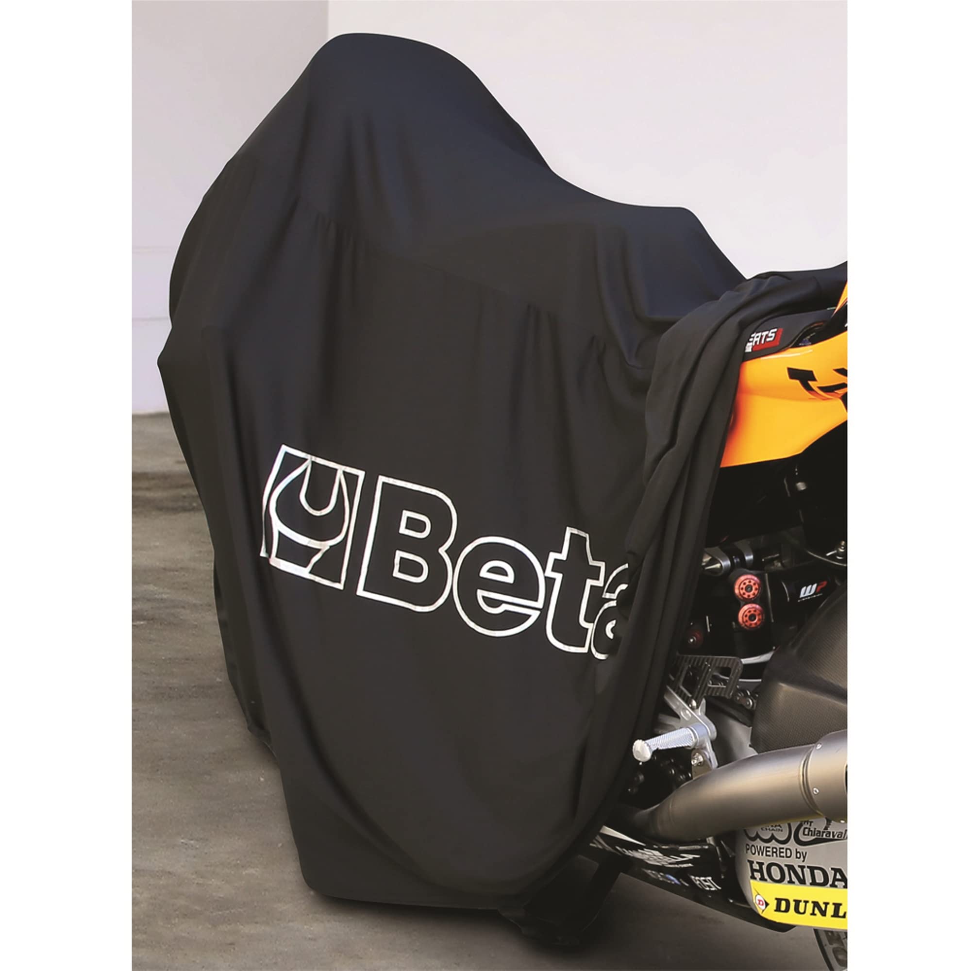 Beta - Funda Interior para Moto 3099T/M, Protege la Pintura de Arañazos, Polvo y Luz Solar, Tejido Elástico, Talla M para Motos Deportivas, Naked y Scooters de Tamaño Medio, Negra