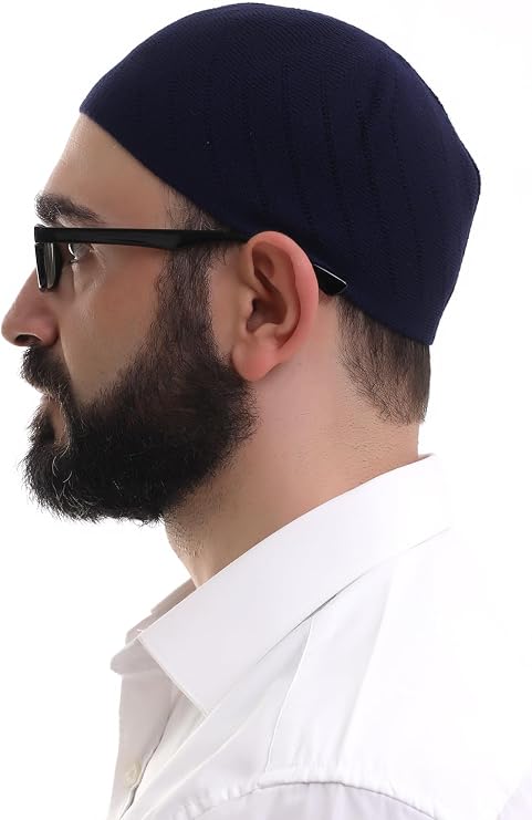 ihvan online Kufi Hats for Men, Taqiya, Takke, Turkish Muslim Winter Woven Caps, Peci, Islamic Prayer Skullcap, Islamic Gifts