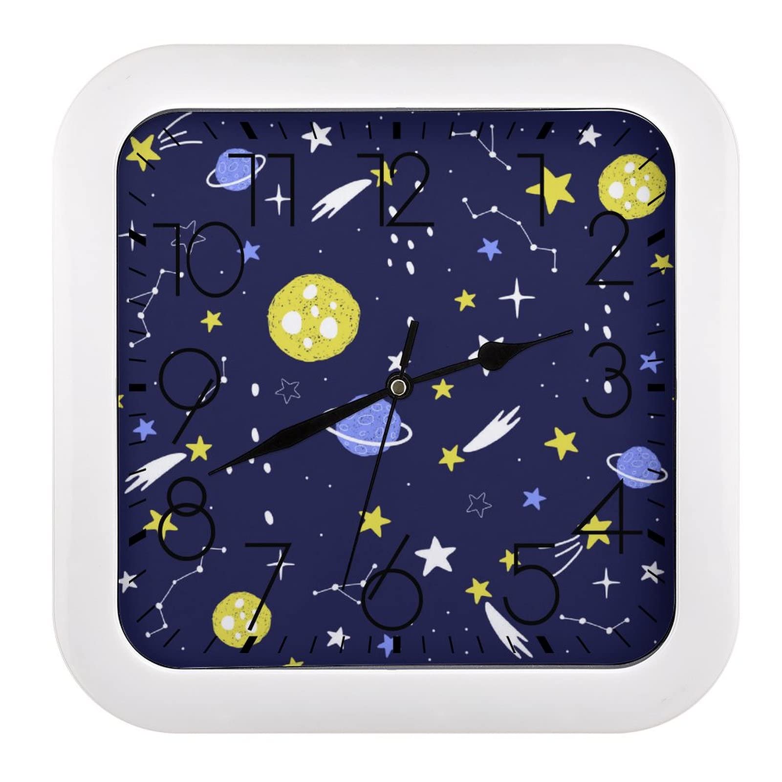 Horloge murale grands chiffres espace de 26cm pour lecture facile sans effort