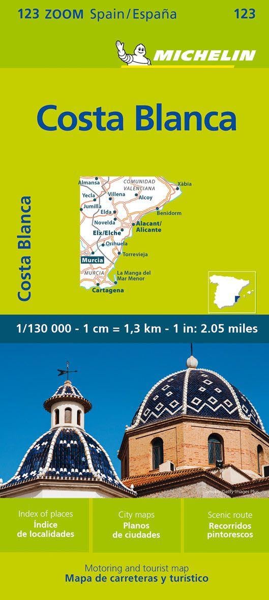 Costa Blanca - Zoom Map 123: Straßen- und Tourismuskarte 1:130.000