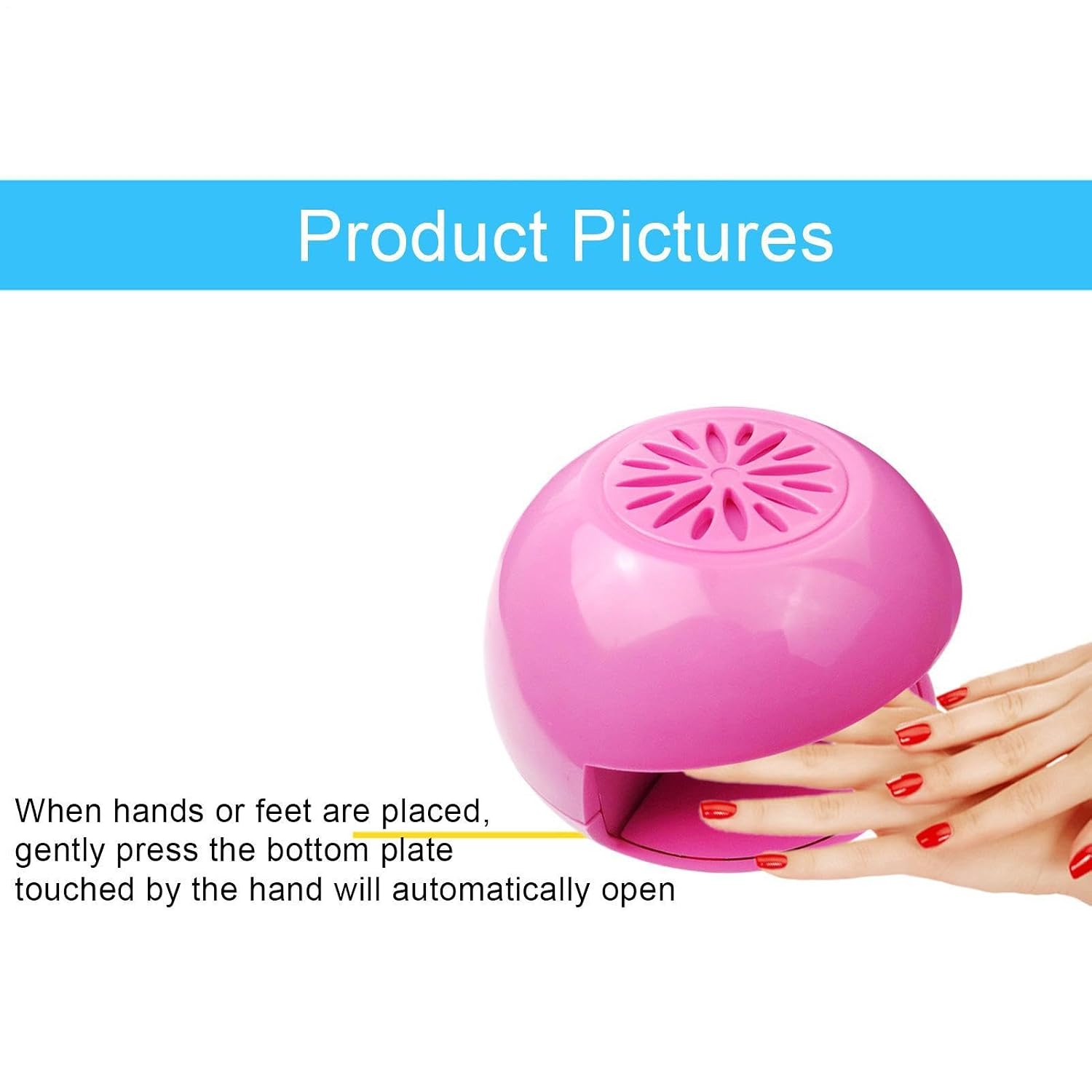 Regular Nail Enamel Dryer - Portable Quick Dry Safe Gel Fan, Handheld Air C image 5