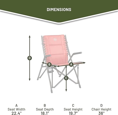 Miniatura 3 de TIMBER RIDGE Reposabrazos acolchados plegables y resistentes para uso en exteriores, para playa, pesca, césped, 22.24 x 18.31 x 35.43 pulgadas, rojo