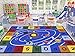 Ottomanson Jenny Collection Blue Base with Multi Colors Kids Children's Educational Our Solar System Design Area Classroom Rugs, Multicolor, 8'2 X 9'10