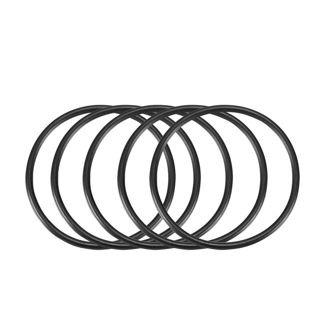 Uxcell Black Sourcingmap Nitrile Rubber O-Rings 68Mm Od 61Mm Id 3.5Mm Width, Metric Sealing Gasket, Pack Of 5