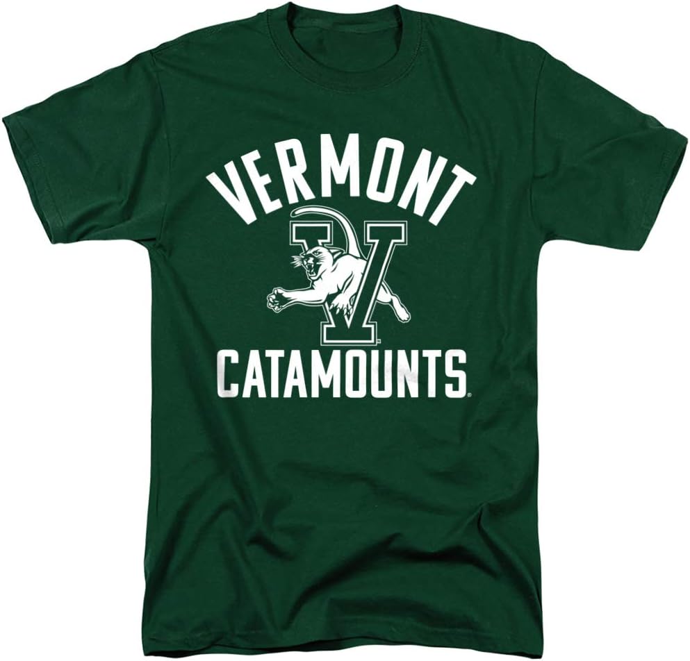 University of Vermont Official One Color Vermont Catamounts Logo Unisex Adult T Shirt