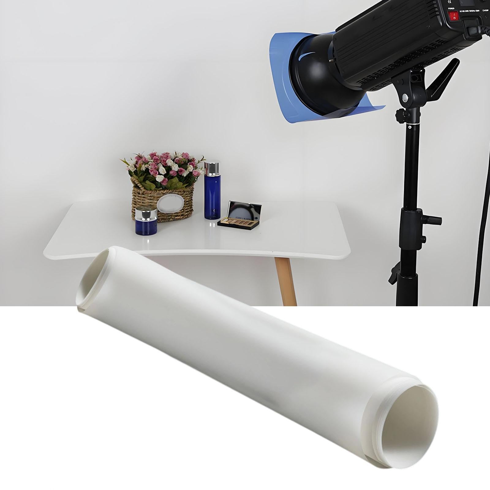 Film diffuseur de lumière, Rouleau diffuseur de lumière, Pratique, Papier Blanc pour Nature Morte, Flash, Accessoire Portrait, 120cmx200cm