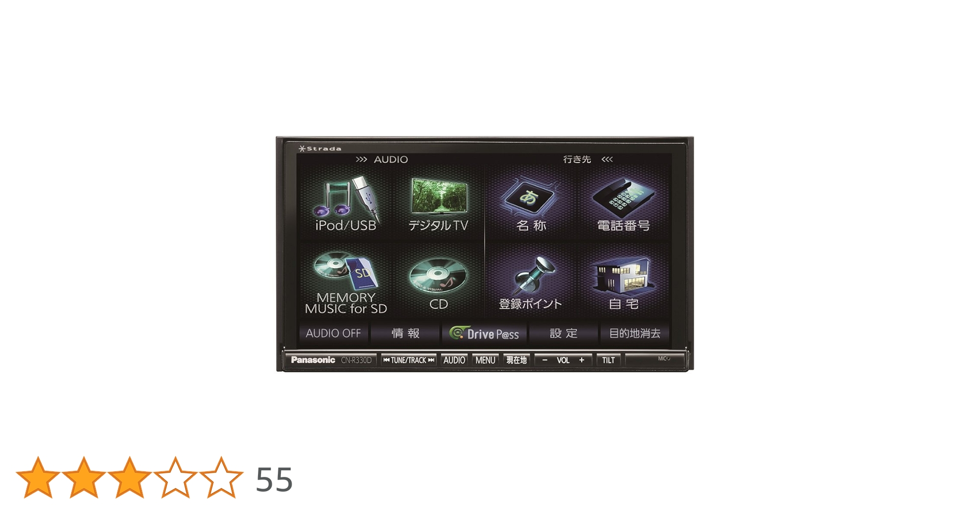 Panasonic CN-R330D ナビ Amazon.co.jp: Panasonic CN-R330D Strada R Series Car Navigation