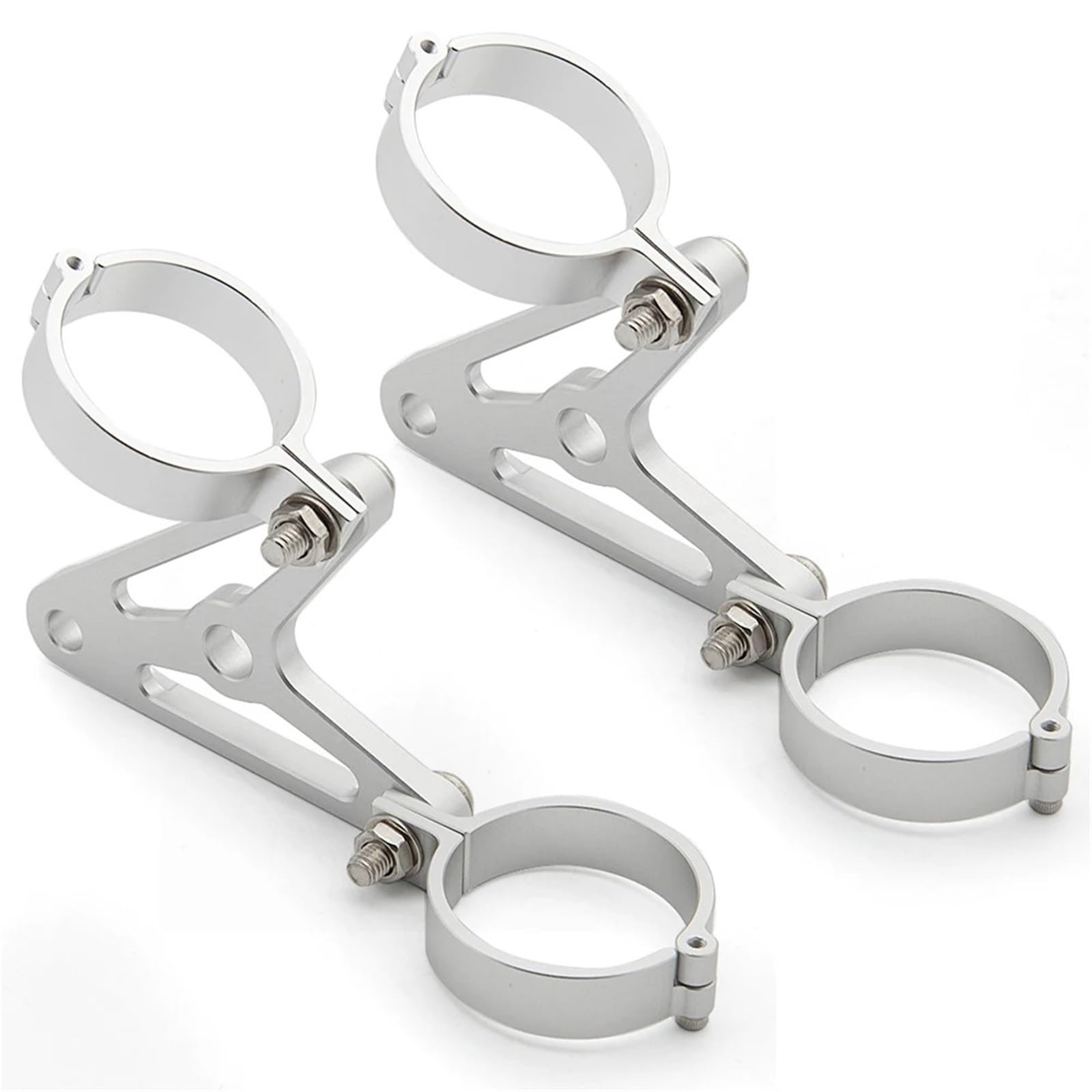 Geardrivex 51Mm Sliver Headlight Bracket 40Mm 41Mm 48Mm 50Mm 51Mm Motorcycle Headlight Mount Bracket Brackets Fork Holder Aluminum Accessories(51Mm Sliver)