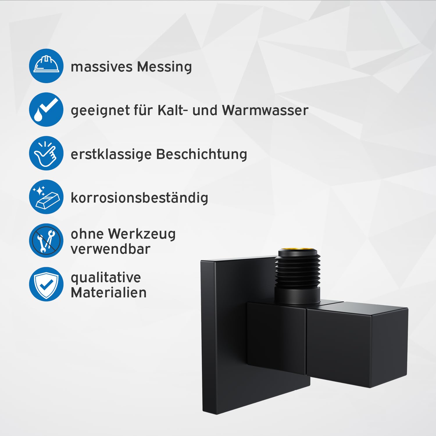 kör4u Juego de sifón de 1 1/4" x 32 mm, válvula emergente y 2 válvulas angulares, válvula de desagüe con juntas, para lavabo, color negro