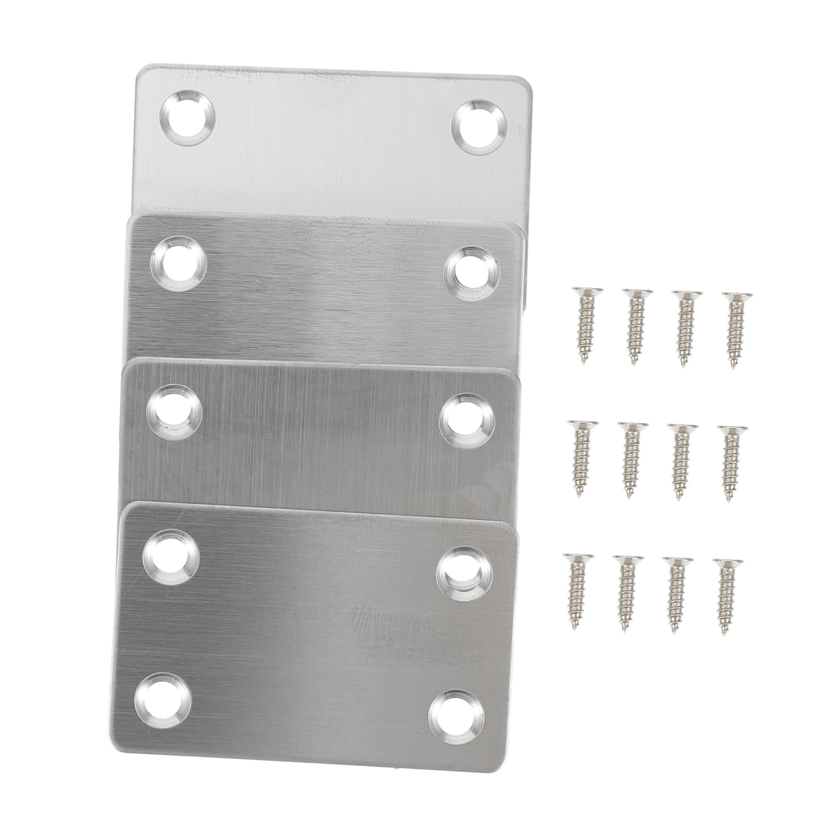 OSOLADY 12pcs Rustproof Stainless Steel Furniture Fixing Accessories Straight for Chair Table Shelf Cabinet