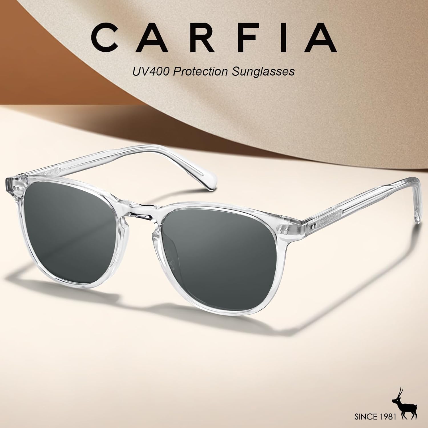 CARFIA Retro Polarized Sunglasses for Women Small and Medium Face UV Protection, Handcrafted Acetate Frame Sunnies CA5285 - Image 6
