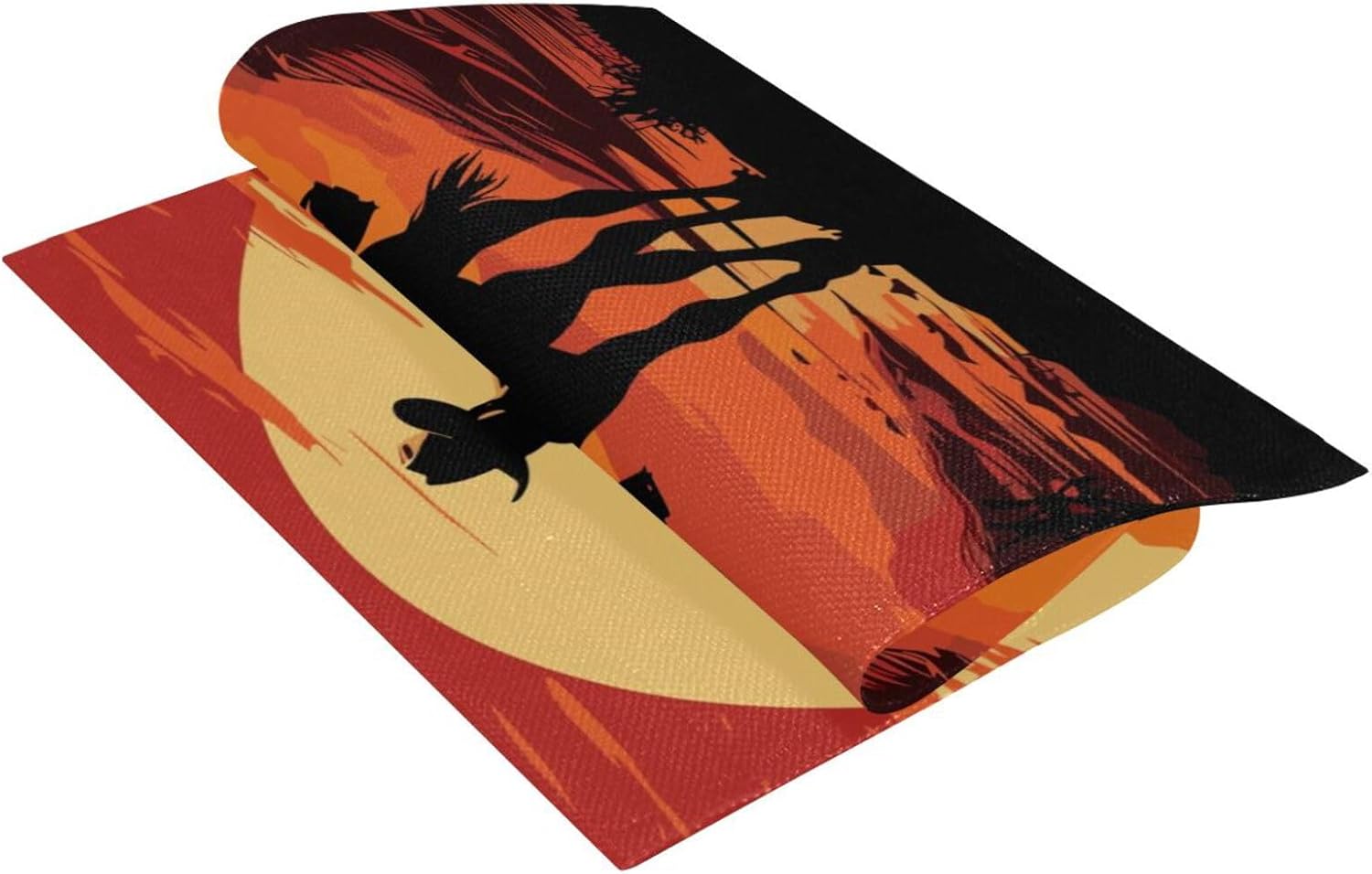 Shadow Cowboy Sunset Burlap Garden Flag, Double Sided Garden Flag Banner, House Yard Flags, Holiday Seasonal Outdoor Decorative Flag 28x40