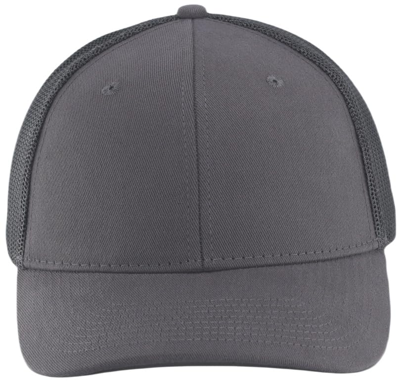 Image of Mens Mesh Snapback Hat Fits One Size & XXL | Structured Adjustable Trucker Hats | Sturdy Outdoor Blank Baseball Cap
