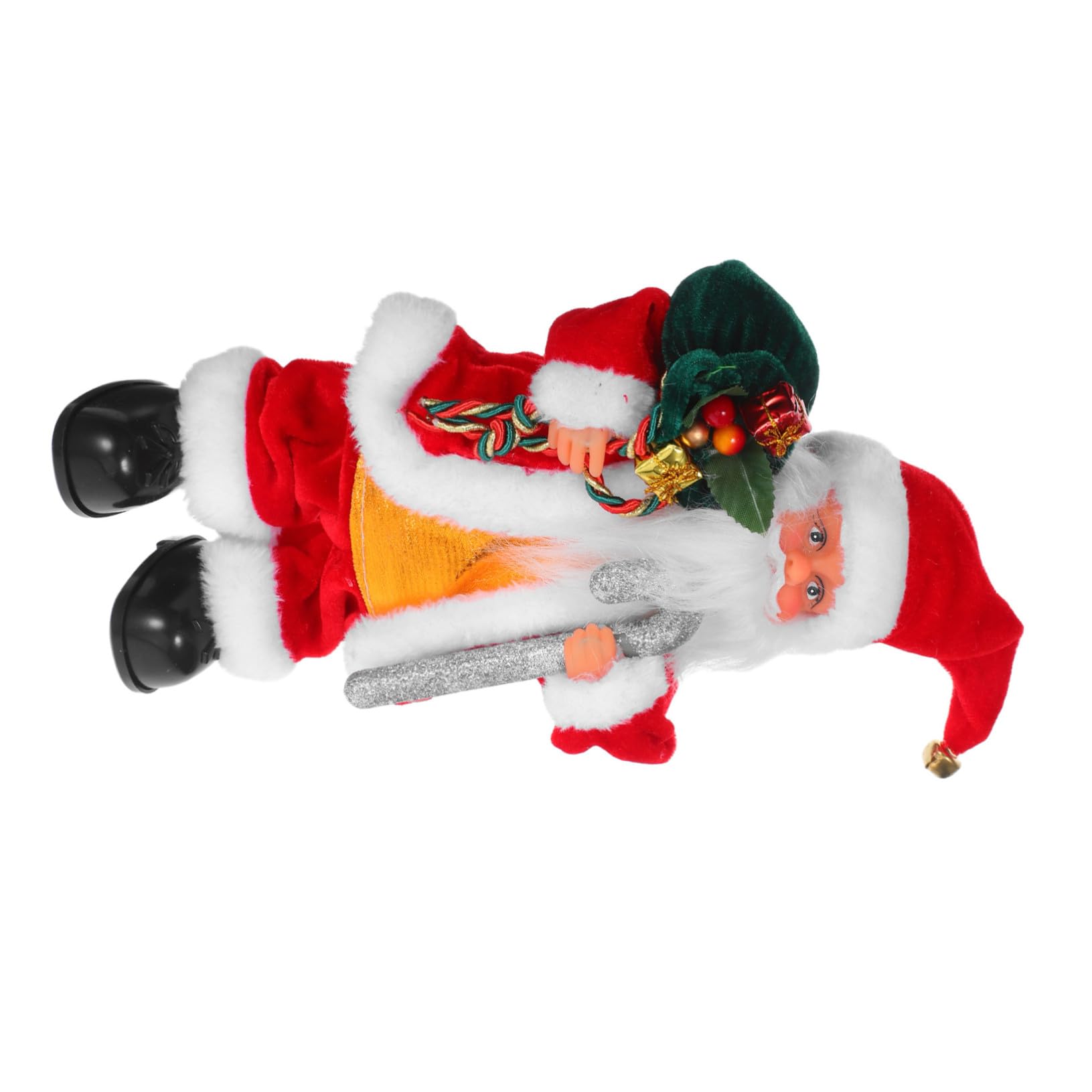 Mikinona Juguete De Papá Noel Eléctrico Adorable Adorno Navideño para Fiestas Juguete con Música para Decoración Familiar