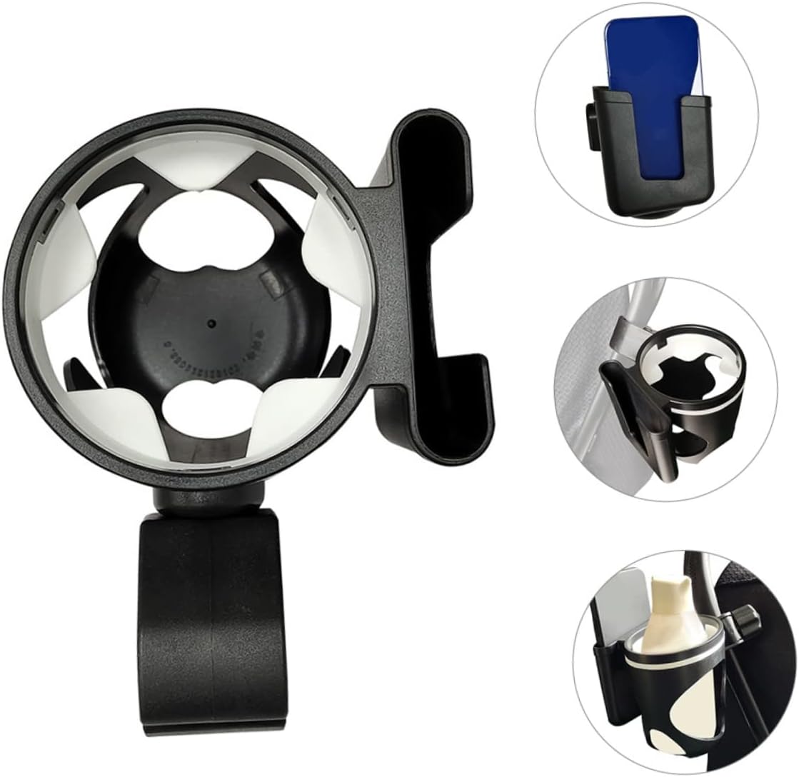 Stroller Cup Holder for Baby Bottles and Phones Multi-Functional Plastic Beverage Rack with Easy Attachment for Walkers and Strollers