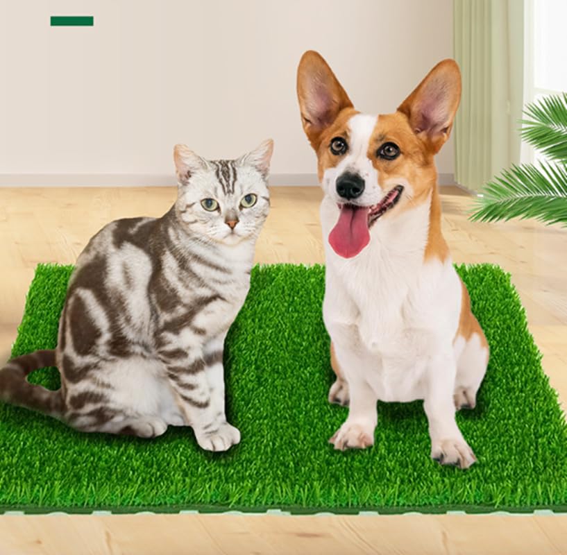 Césped Artificial para Inodoro para Perros, Alfombrilla de Repuesto para Orinar para Perros y Cachorros,Reemplazo de Almohadilla de Hierba para Perros