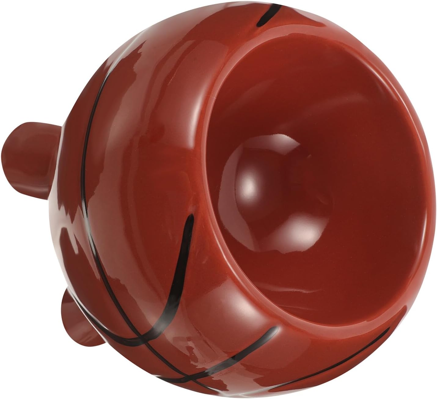 Ceramic Pet Feeding Bowl Basketball Design Raised Dog Feeder Cat Food Water Dish Sturdy Puppy Feeding Bowl for Indoor Use