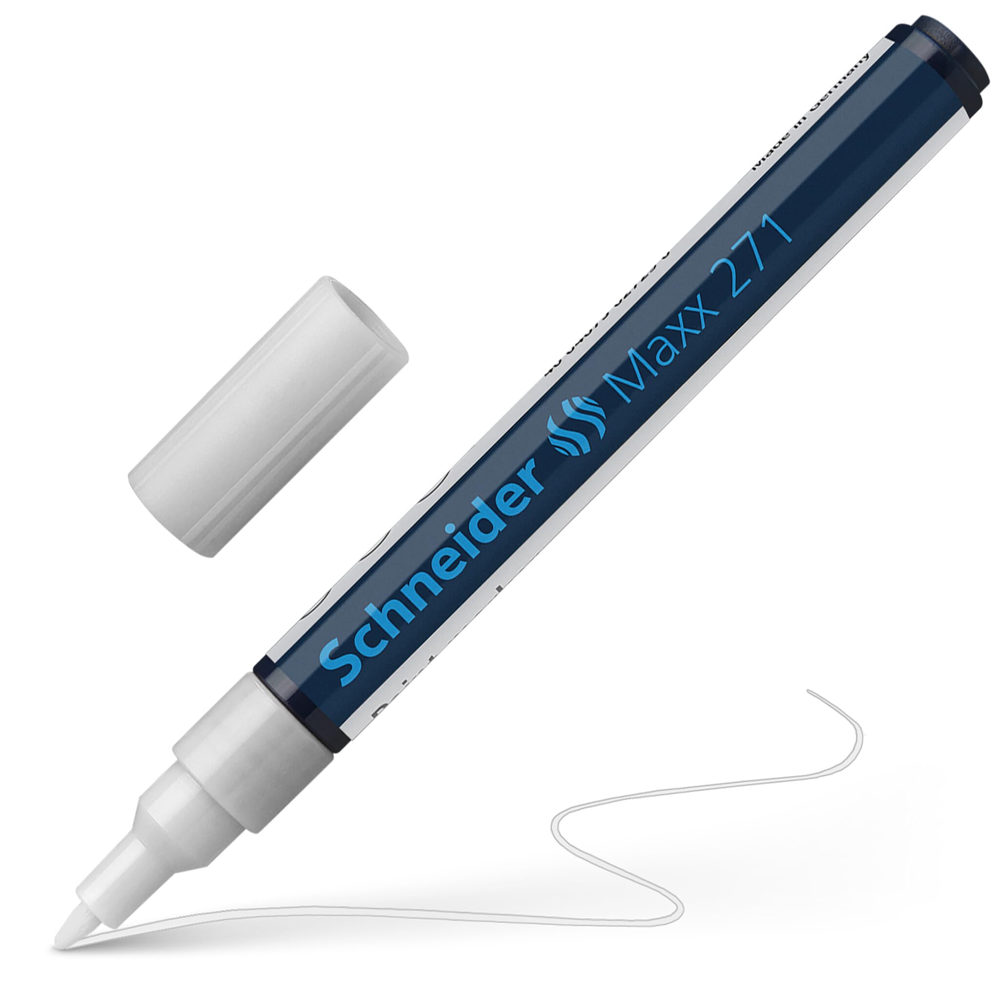 Schneider 271 Marqueur peinture Pointe ronde 1-2 mm Blanc Lot de 10