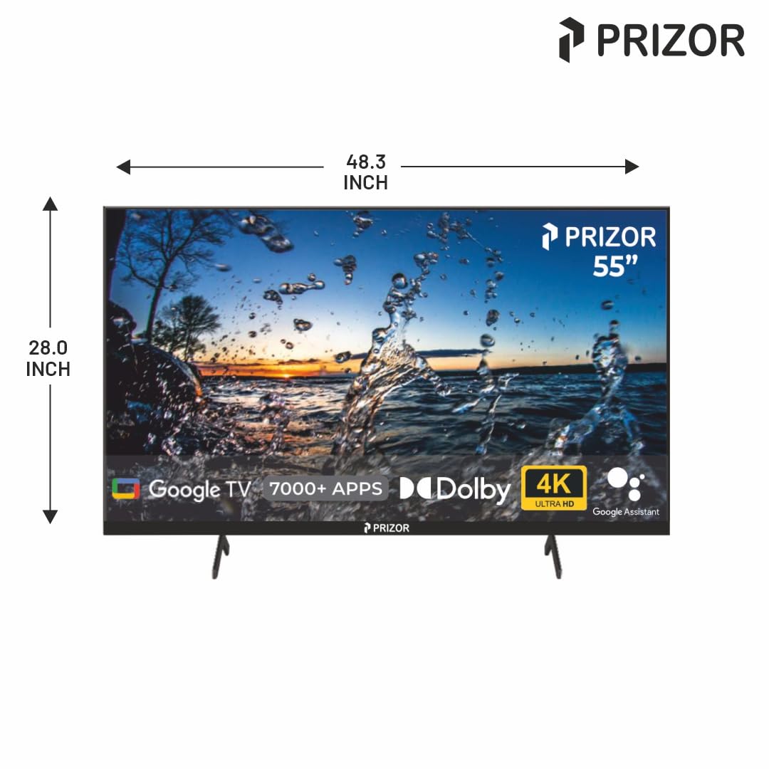 PRIZOR 55-Inch 4K Ultra HD Smart Google TV | Android 11, HDR10