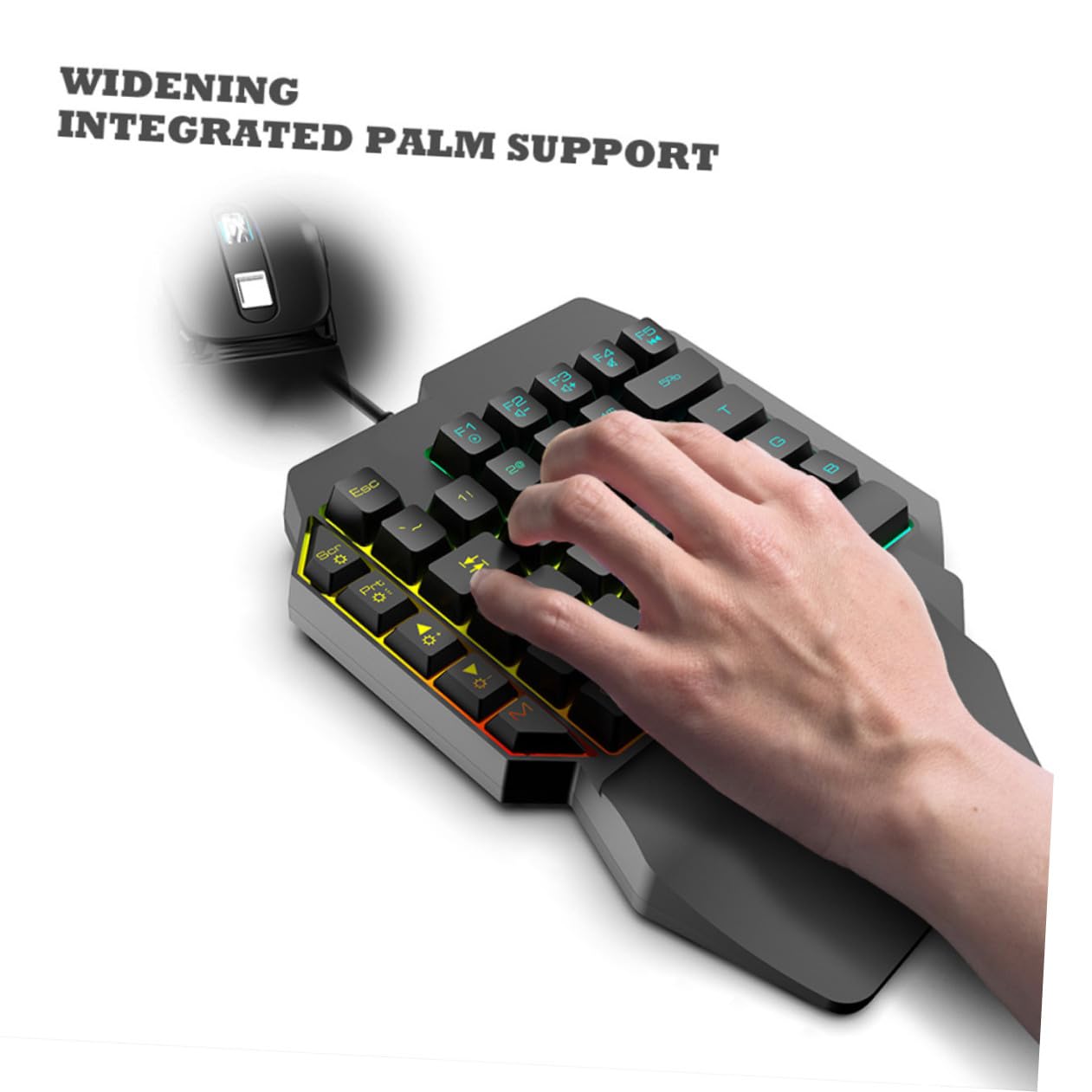 SHINEOFI Tastiera da Gioco E-sport Retroilluminata con Mouse Ottico, Kit Combinato per Gaming da Casa e Intrattenimento Ragazzo Ragazza, Facile Utilizzo e Funzionamento Preciso