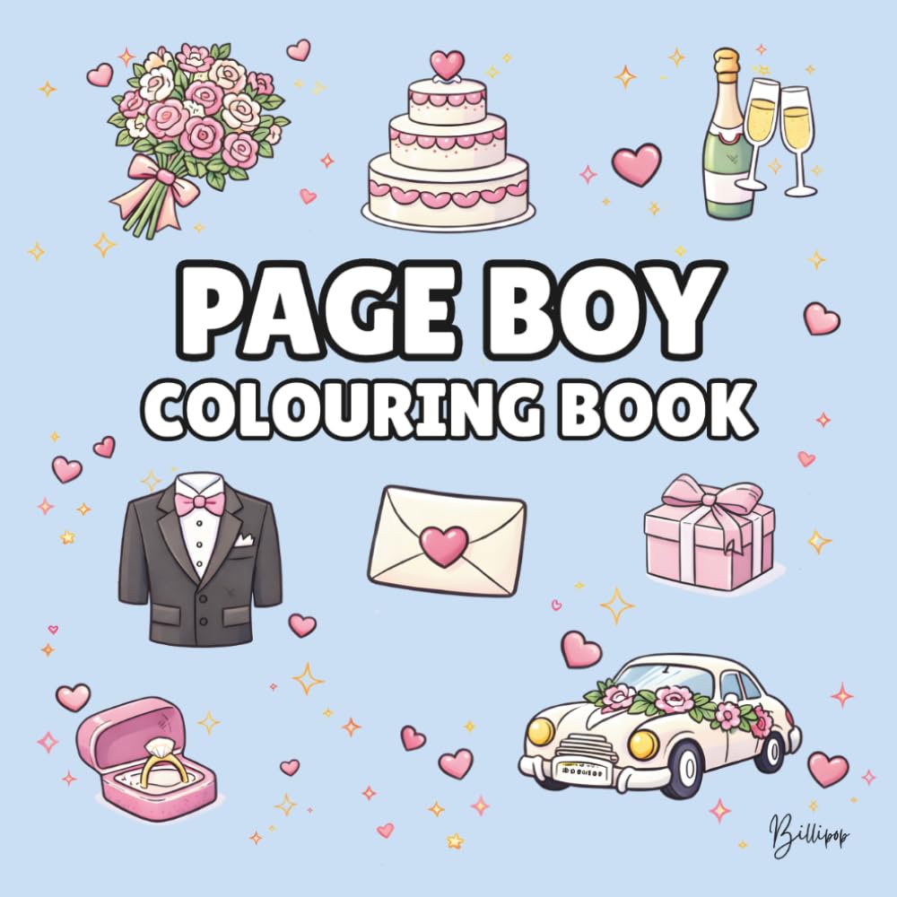 Page Boy Colouring Book: Bold & Easy Wedding Colouring Pages for Page Boys, Wedding Mornings & Quiet Moments (Wedding Colouring Books – Bold & Easy)