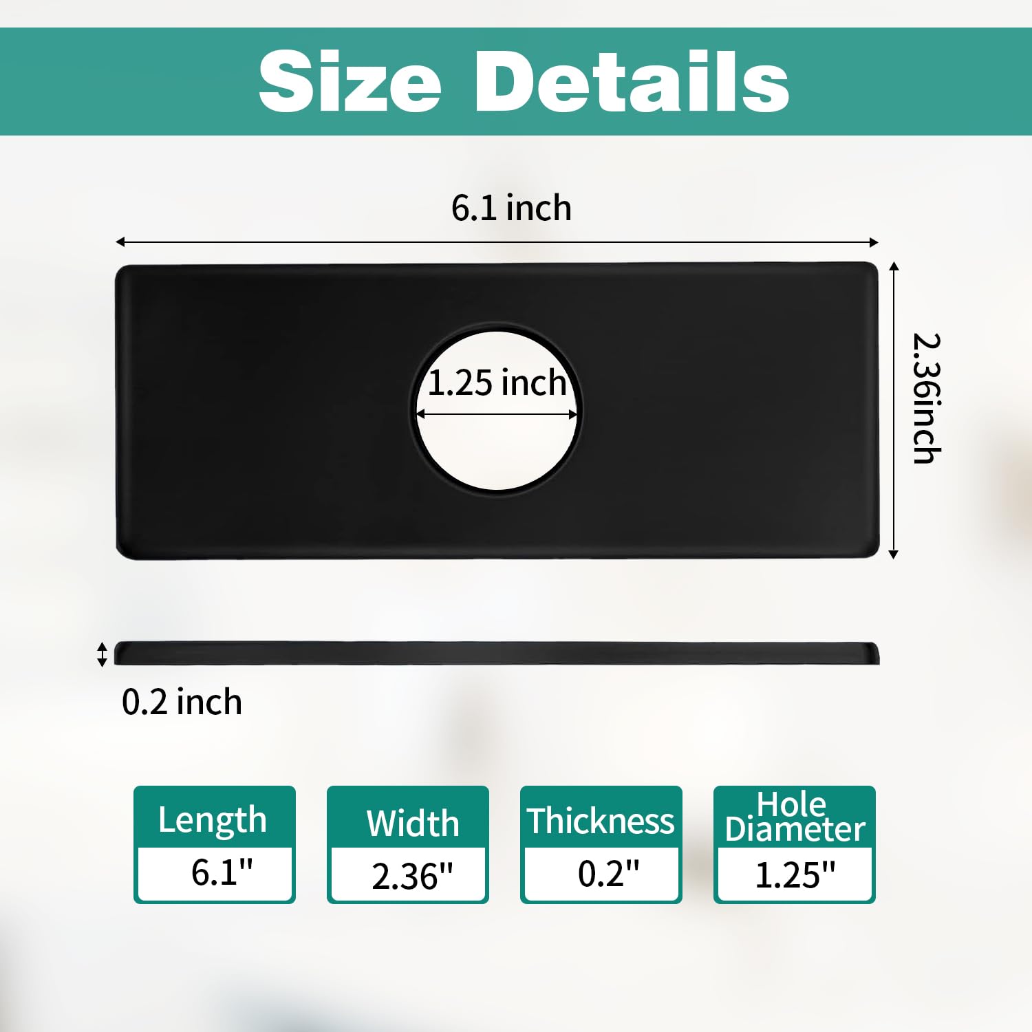 Dawn Kitchen 6 In Escutcheon Faucet Hole Cover Plate D520013001C - View #12