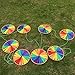 Produktbild ECMQS 8 Stück Regenbogen Rad Windmühle Wind Spinner Whirligig Gartenhaus Rasen Hof Dekoration