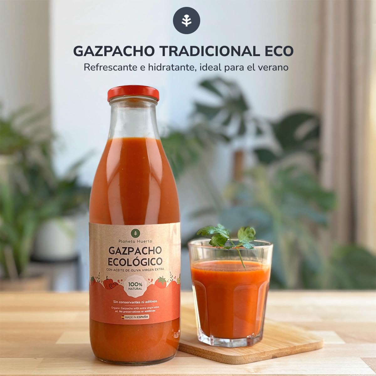 Pack 3x Gazpacho Tradicional Ecológico 1L – Gazpacho andaluz con AOVE, bajo en calorías