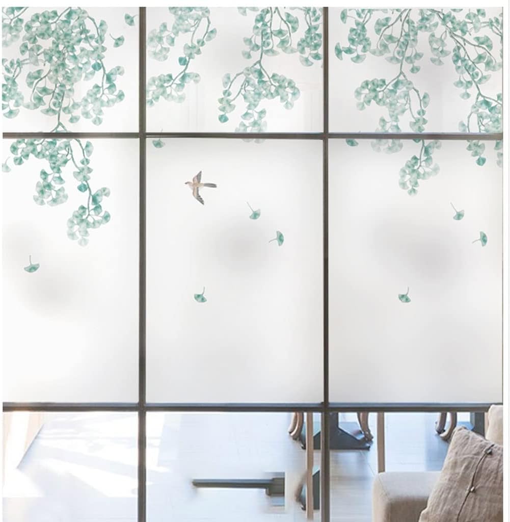 Window Clings Window Privacy Film Plant Decorative Window Film Window Stickers Privacy Glass Film Glass Anti-Ultraviolet Window Stickers Privacy Window Film(B,60 * 100 cm)