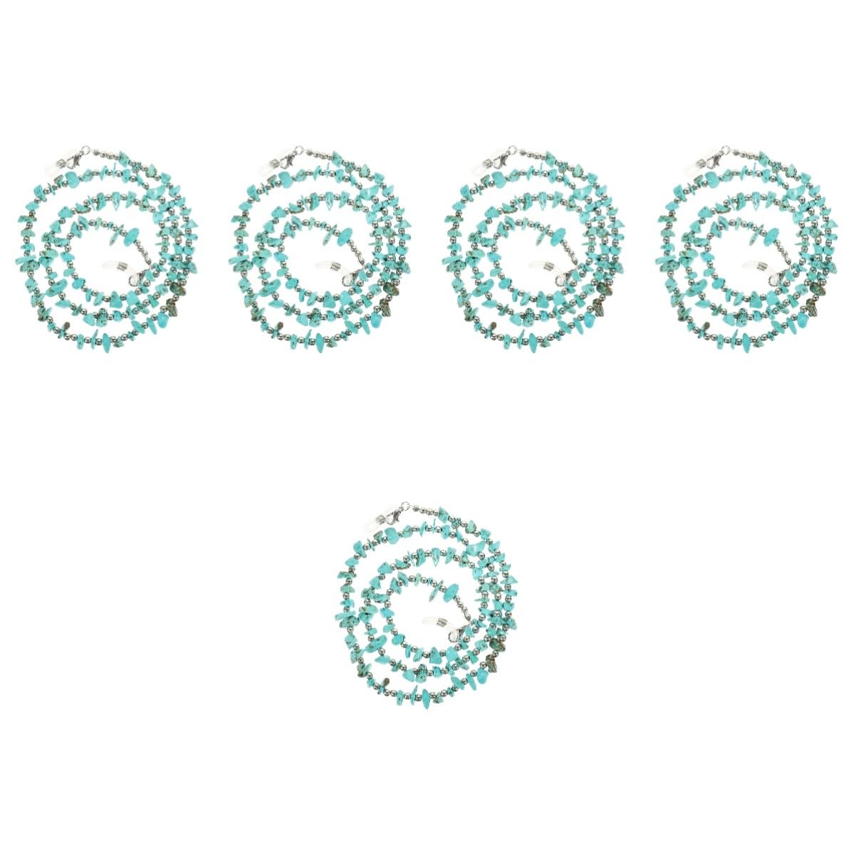 Türkisfarbene Brillenkette brillenband sonnenbrillenkette Anti-Verlust Brillenband brillenketten glasses chain Gläser schützend Sportbrillenseil Brillenperlenkette Legierung