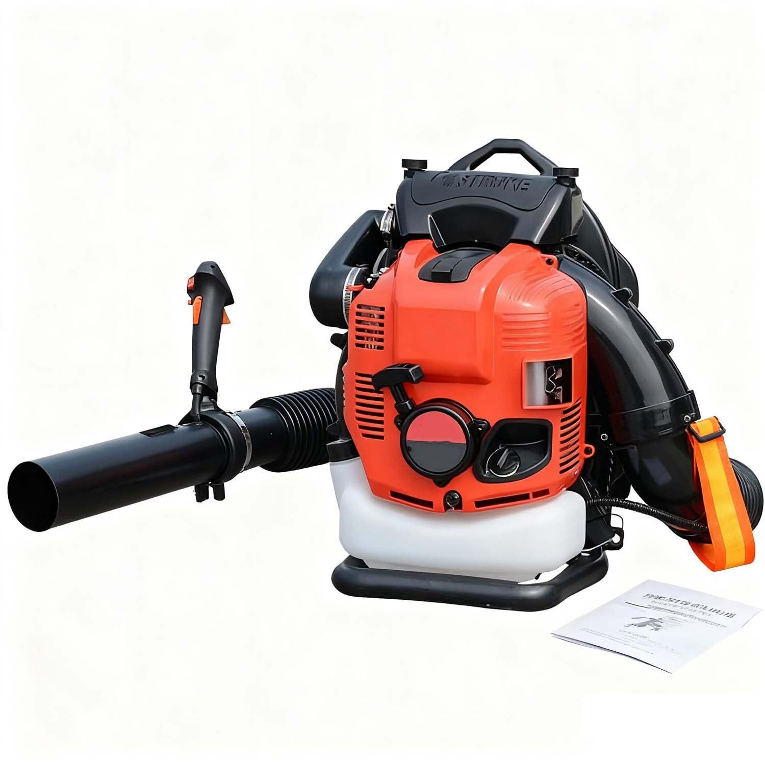 Soplador De Nieve Y Hojas Mochila, 9000 RPM Turbo con Control Crucero, Ligero A Gasolina para La Limpieza Césped En Jardines(Red)