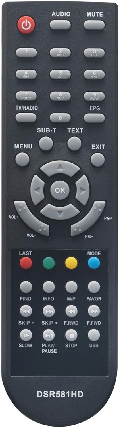 VINABTY DSR581HD Replacement Remote Fit for Schwaiger Digital Satellite Receiver DSR 581 HD,DSR 601,DSR 602