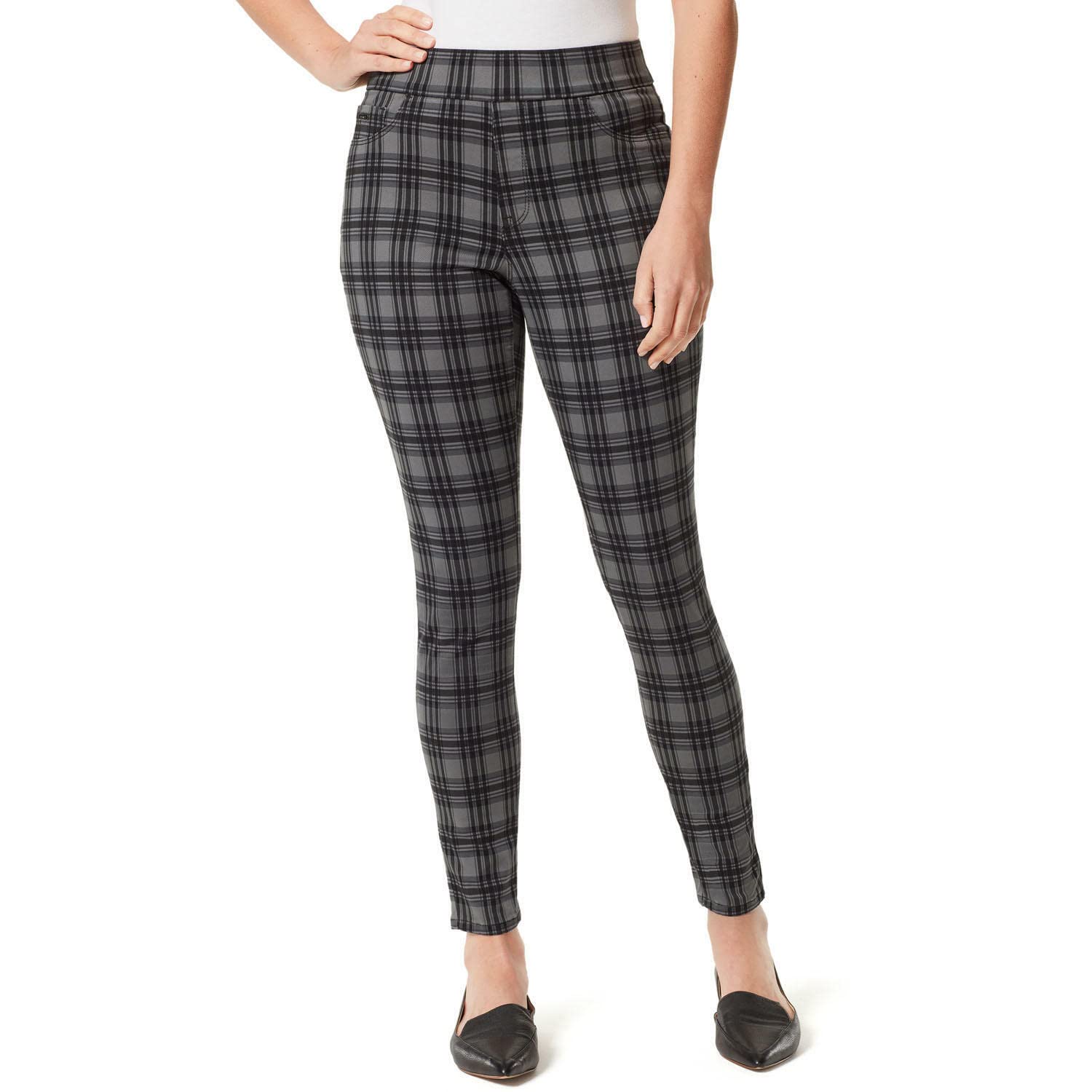 Nine West Women's Glasgow Plaid Heidi Pull-On Pant - 16