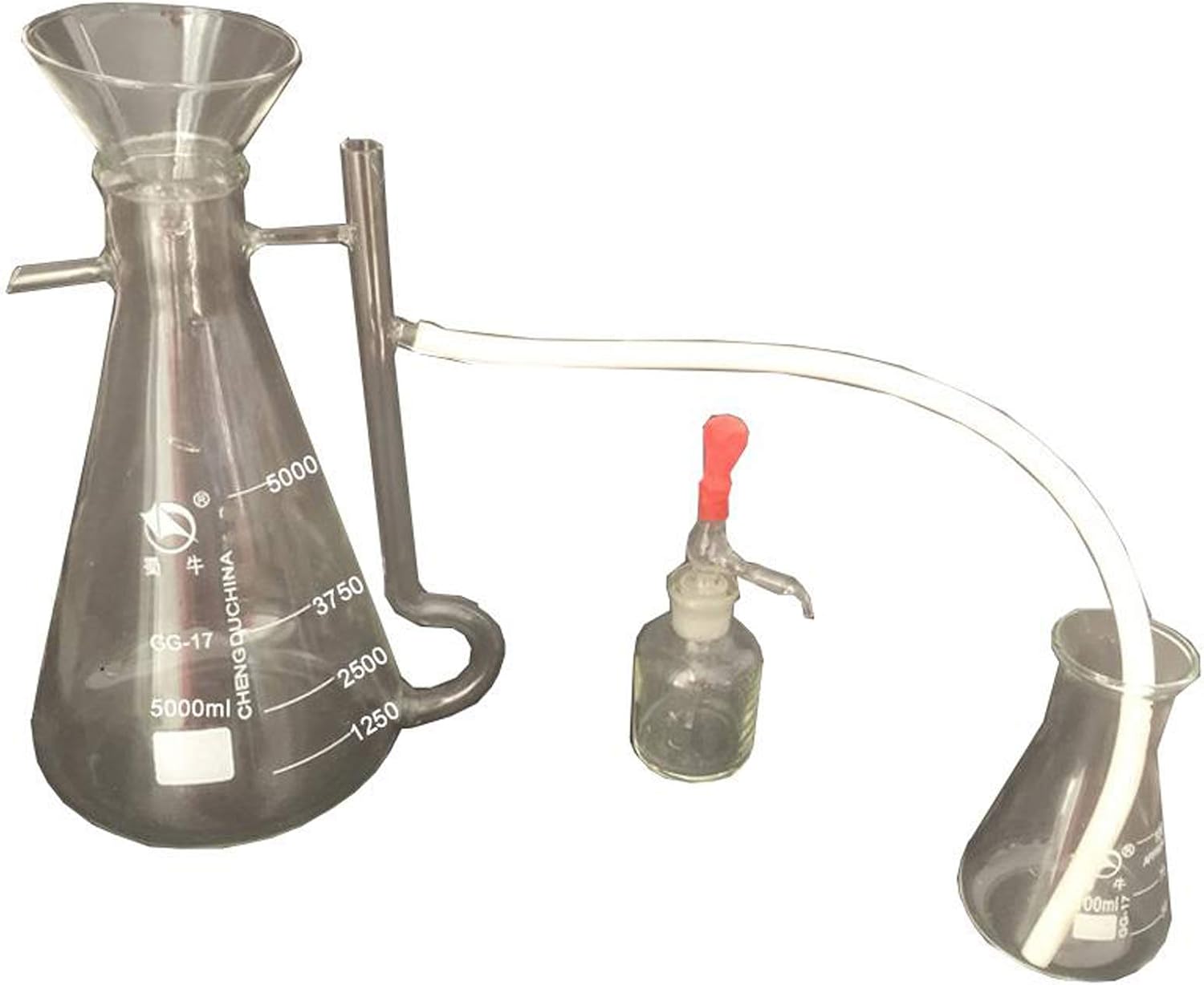 YUEWO 250ml-5000ml New Home/Lab Lavender Rose Plant Pure Water Essential Oil Dew Separator Collector Bottle Glassware Kits (1000ml)