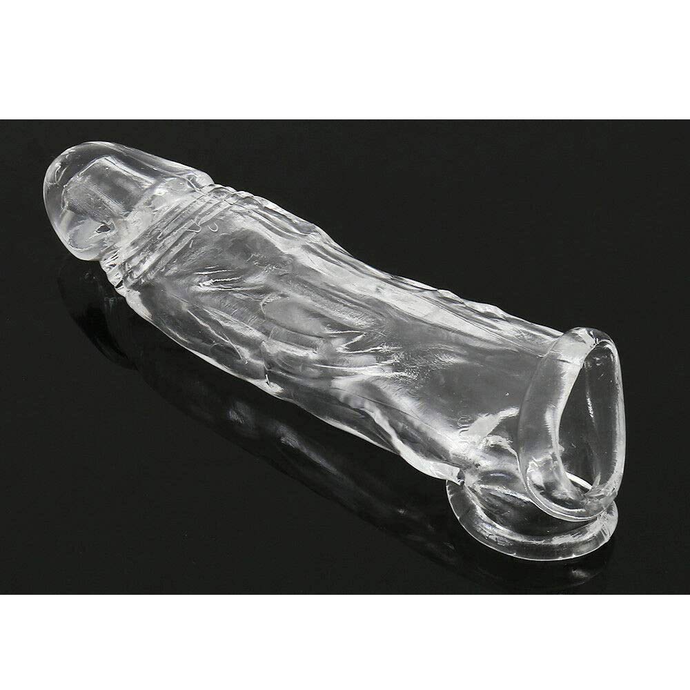 Estensione Pennis Extender, Ingrandimento del Pene Realistico Manicotto del Pene Morbido TPE Manicotto del Pene Preservativi Riutilizzabili Maschili Dick Dildo Giocattoli Erotici del Sesso