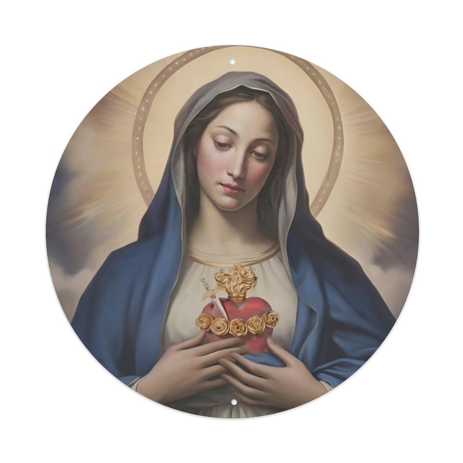 Religious The Great Virgin Mary Metal Tin Sign