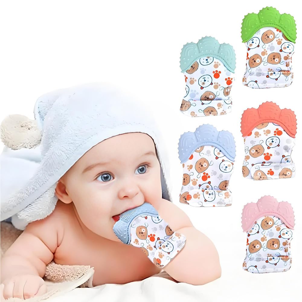 Baby Teething Mitten – Soft Silicone Teether Glove Pacifier for Infants, BPA-Free, Safe & Comfortable Teething Toy for 3+ Months Babies, Toddlers, Infants Pack of 1-image-8